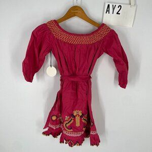 NWT Tularosa pink embroidered  mini dress XS